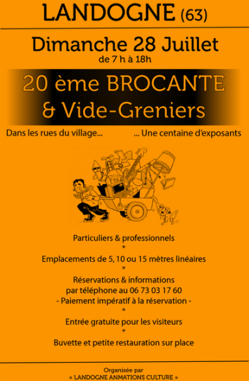 © Brocante et Vide grenier - Landogne Animations Culture
